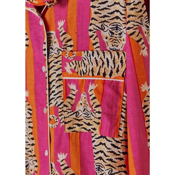 Namaste Tiger Stripe Pajamas - Picture 2 of 4